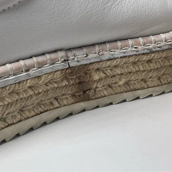Rag & Bone Kent Platform Leather & Jute Espadrille Sneakers White 38 Classic‎ - Picture 10 of 12